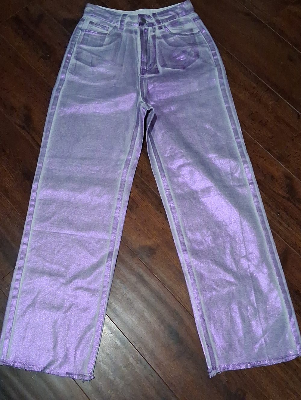 Shein Purple Metallic Jeans